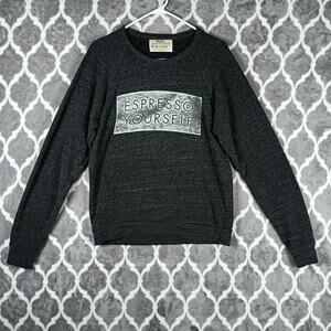 Starbucks Reserve Sweatshirt Womens Medium Gray Espresso Yourself Pullover